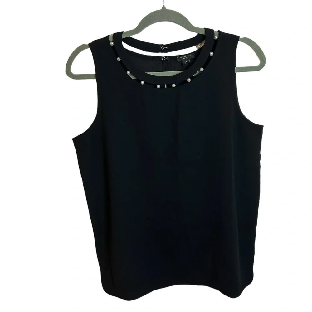 Ann Taylor Pearl Neckline Blouse